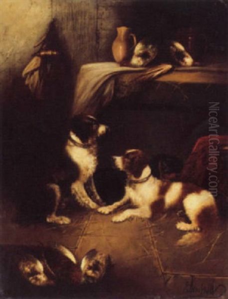 Terriers Oil Painting by Edward Armfield