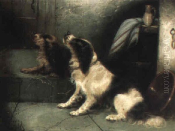 Their Master's Return Oil Painting by Edward Armfield