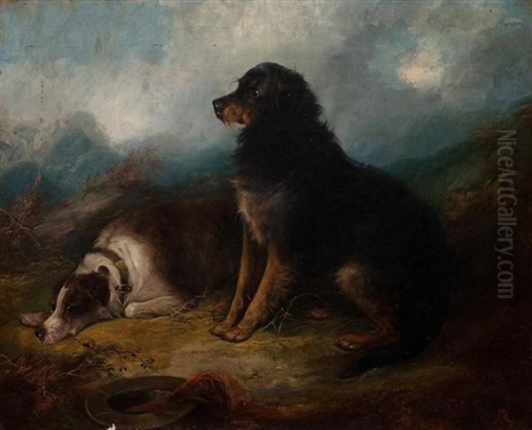 Gordon Setters Oil Painting by George Armfield