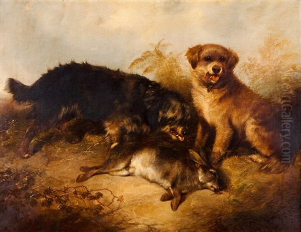 Hunting Scene Oil Painting by George Armfield