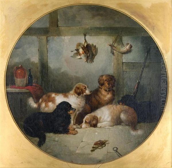 Epagneuls Et Retrievers Oil Painting by George Armfield