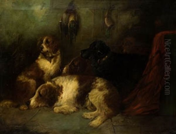 Perros De Caza Oil Painting by George Armfield