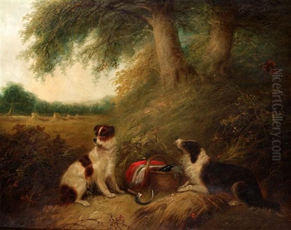 The Gamekeeper's Dogs Oil Painting by George Armfield