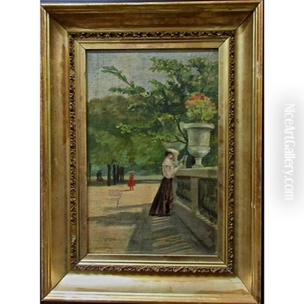 Luxembourg Garden Oil Painting by Caroline Helena Armington