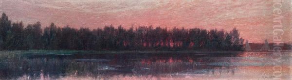 Dusk Oil Painting by Axel Acke