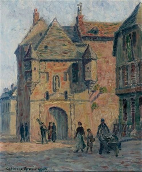 La Lieutenance A Honfleur, Normandy Oil Painting by Caroline Helena Armington