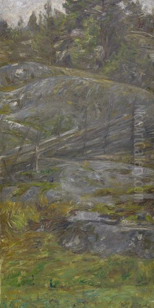 Skogsinterior Fran Morotsvik - Orno Oil Painting by Axel Acke