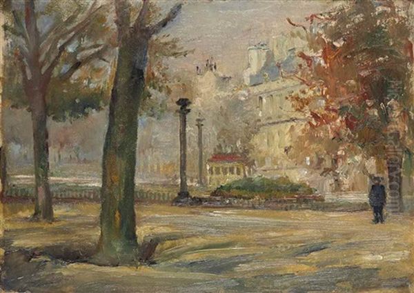 Jardin Du Luxembourg Oil Painting by Frank Milton Armington