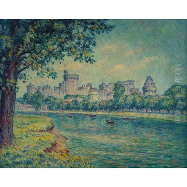 Windsor Castle Oil Painting by Frank Milton Armington