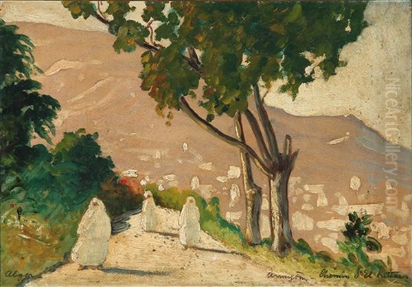 Chemin D'el Kettar Oil Painting by Frank Milton Armington