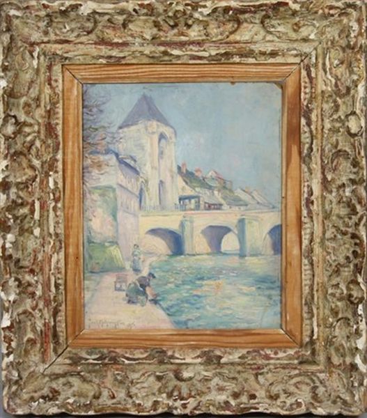 La Porte De Bourgogne A Moret Sur Loing Oil Painting by Frank Milton Armington