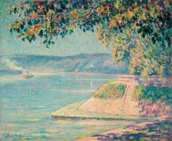 La Seine A Caudebec-en-caux Oil Painting by Frank Milton Armington