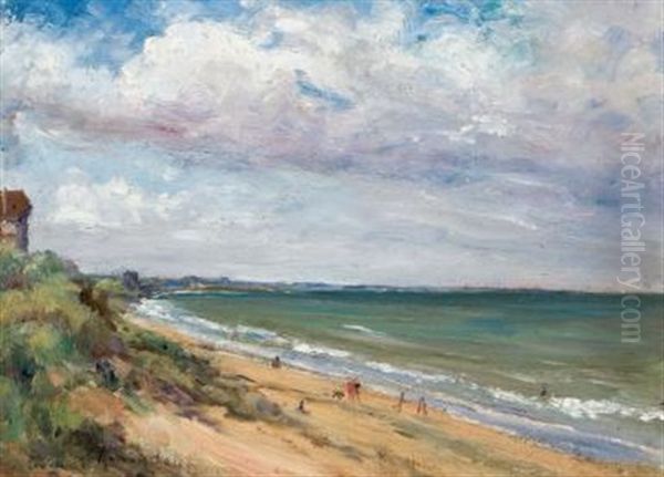 Beach Scene by Frank Milton Armington