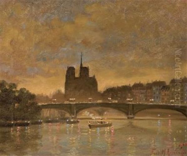 Pont Royal, Paris by Frank Milton Armington