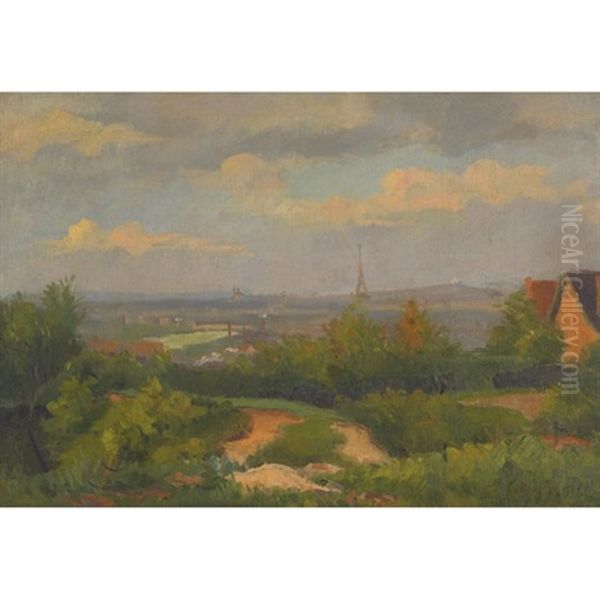 An Extensive View Of Paris Oil Painting by Frank Milton Armington