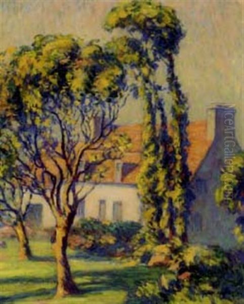 Une Vieille Maison A La Clarte Oil Painting by Frank Milton Armington