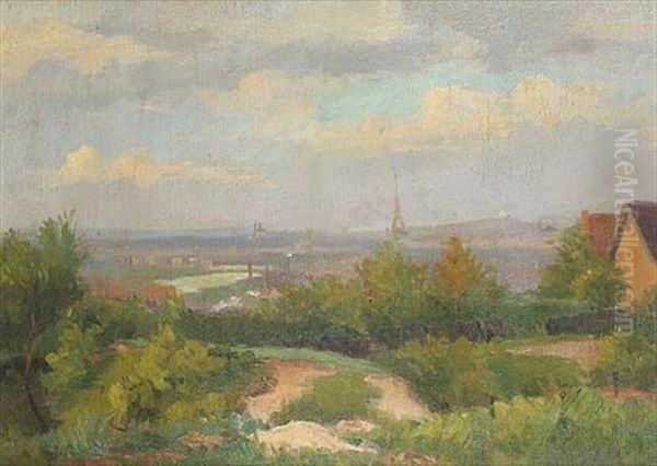 An Extensive View Of Paris Oil Painting by Frank Milton Armington