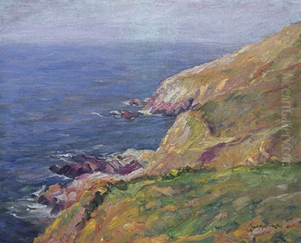 Les Roches, St. Jean Du Doight Oil Painting by Frank Milton Armington