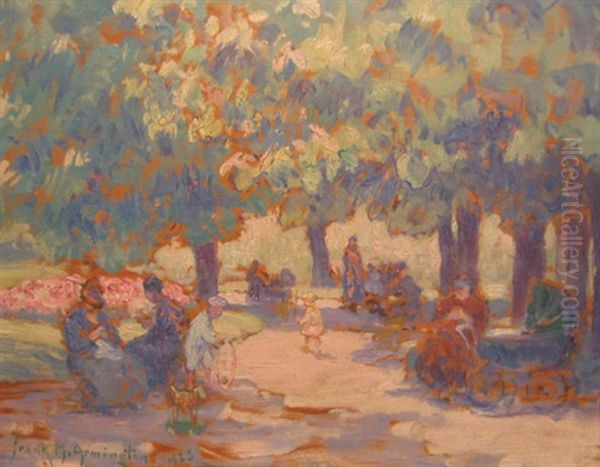 Jardin Du Luxembourg, Paris Oil Painting by Frank Milton Armington