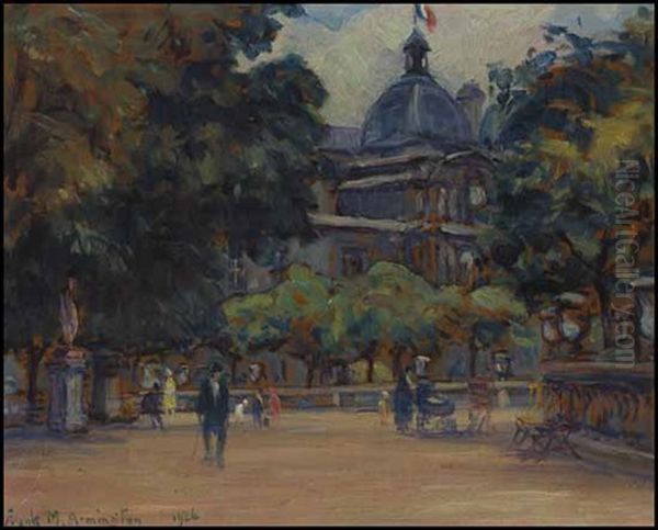 Jardin Du Luxembourg, Paris Oil Painting by Frank Milton Armington