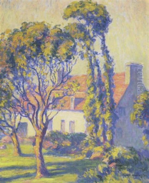 Une Vieille Maison A La Clarte Oil Painting by Frank Milton Armington