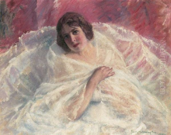 Danseuse En Blanc Oil Painting by Frank Milton Armington