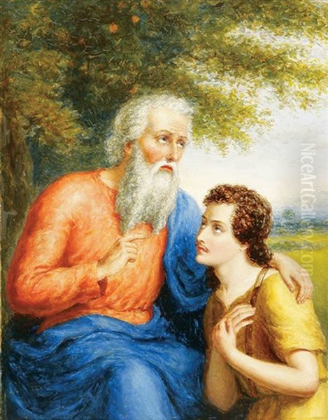 Abraham And Isaac Oil Painting by Edward Armitage