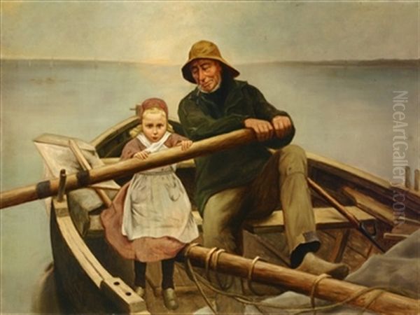 The Helping Hand (after Emile Renouf) Oil Painting by Charles Armor