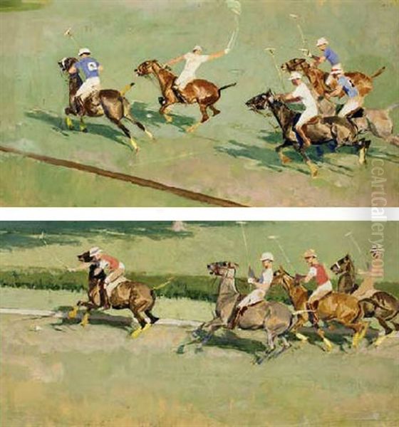 Polo Oil Painting by George Denholm Armour