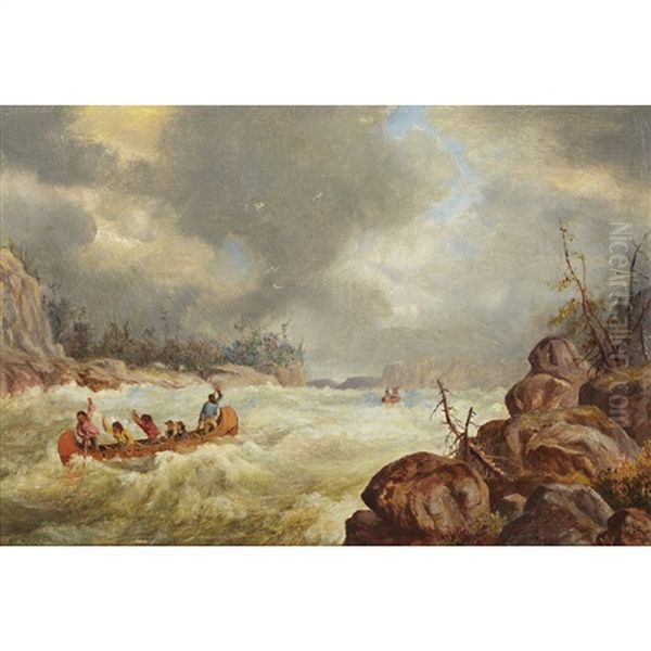 Rapids, Black Sturgeon R., L Superior Oil Painting by William Armstrong