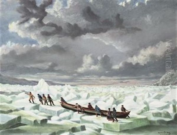 Crossing To Quebec Oil Painting by William Armstrong