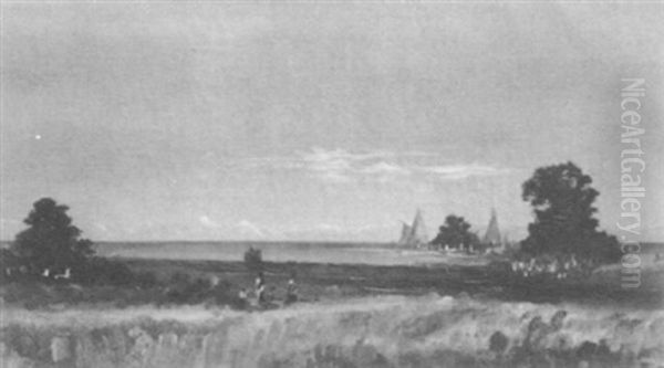 On The Platte Oil Painting by William Wallace Armstrong