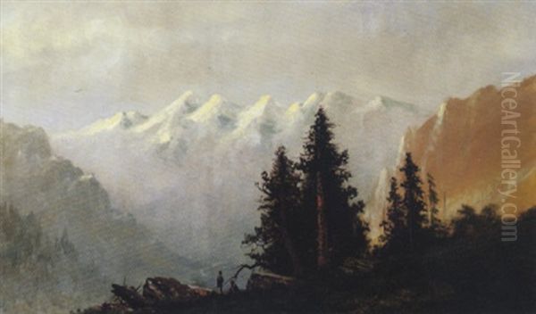 Sierra Peaks Oil Painting by William Weaver Armstrong