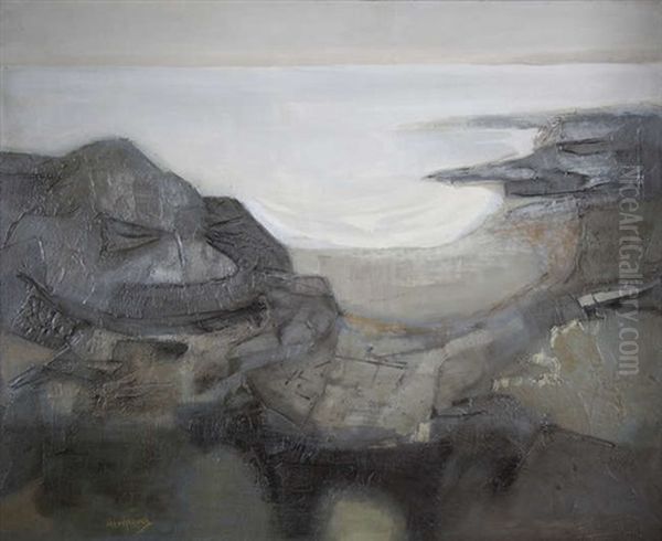 Grey Landscape Oil Painting by Arthur Armstrong