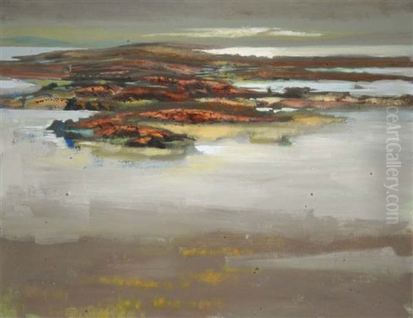 Low Tide, Roundstone Oil Painting by Arthur Armstrong