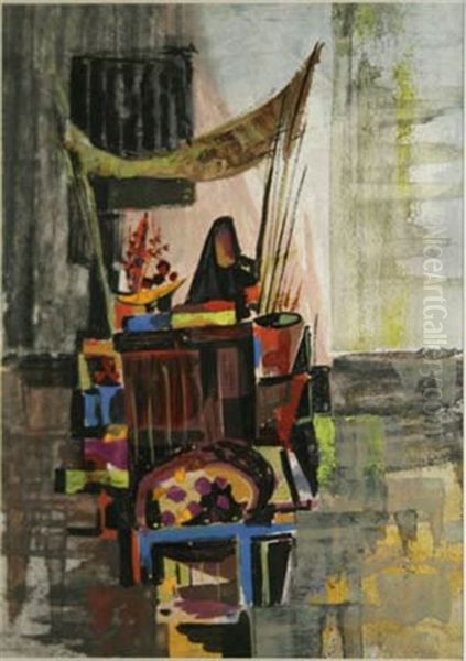 Manning The Stall Oil Painting by Arthur Armstrong