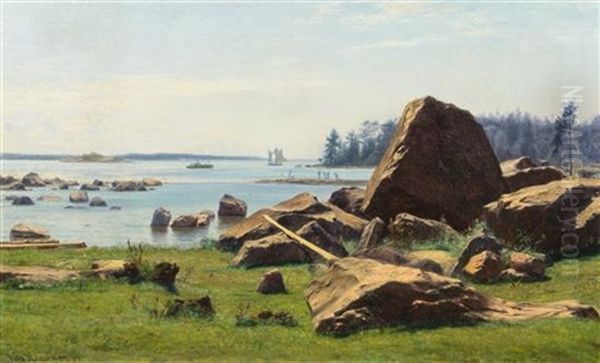 Coastal Scene, 1889 Oil Painting by Vilhelm Karl Ferdinand Arnesen