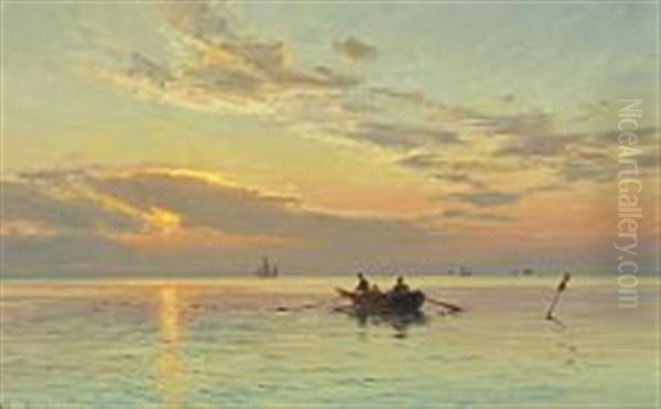 Ved Solnedgang - Gilleleje Oil Painting by Vilhelm Karl Ferdinand Arnesen