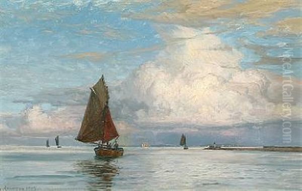 Varm Sommereftermiddag Udfor Gilleleje Oil Painting by Vilhelm Karl Ferdinand Arnesen