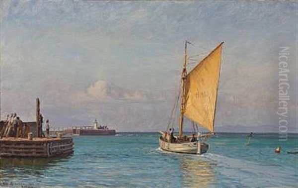 Sommereftermiddag. Gilleleje Oil Painting by Vilhelm Karl Ferdinand Arnesen