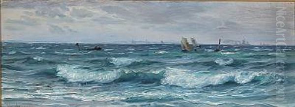 Breakers Oil Painting by Vilhelm Karl Ferdinand Arnesen