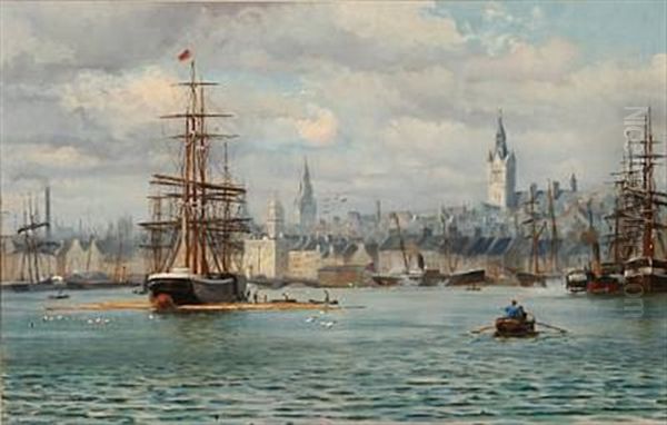 Bark Peter Tordenskjold Losser Tommer I Aberdeen Oil Painting by Vilhelm Karl Ferdinand Arnesen