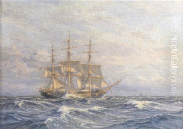 Georg Stage 1 I Kattegat Oil Painting by Vilhelm Karl Ferdinand Arnesen