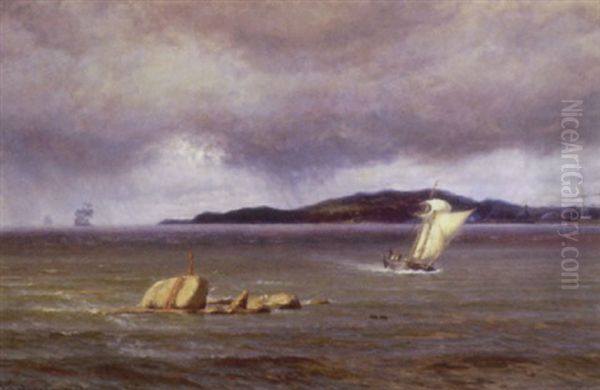 Tordenbyge I Den Finske Skaergard, Hulta Ved Bomarsund, Aland Oil Painting by Vilhelm Karl Ferdinand Arnesen