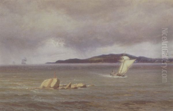 Tordenbyge I Den Finske Skaergard, Hulta Ved Bomarsund, Aland Oil Painting by Vilhelm Karl Ferdinand Arnesen