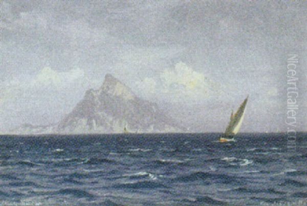 Marine, Parti Fra Monte Cilero Oil Painting by Vilhelm Karl Ferdinand Arnesen