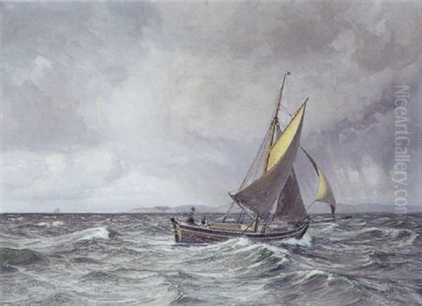 Bygevejr I Kattegat Oil Painting by Vilhelm Karl Ferdinand Arnesen