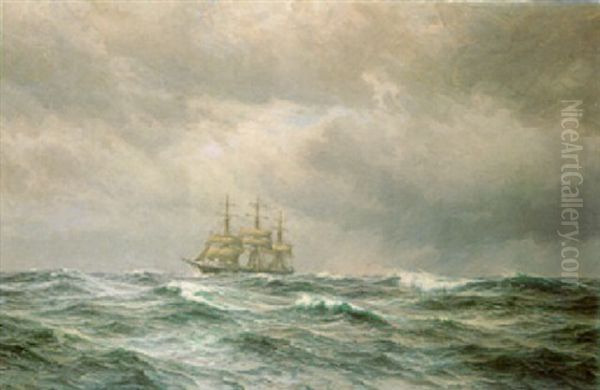 At Sea Oil Painting by Vilhelm Karl Ferdinand Arnesen