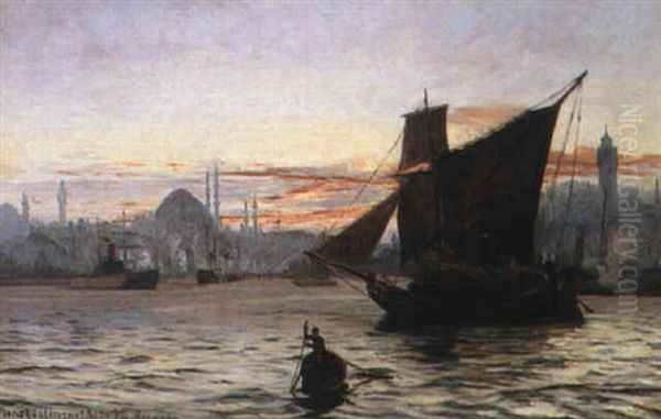 The Harbour At Constantinople by Vilhelm Karl Ferdinand Arnesen