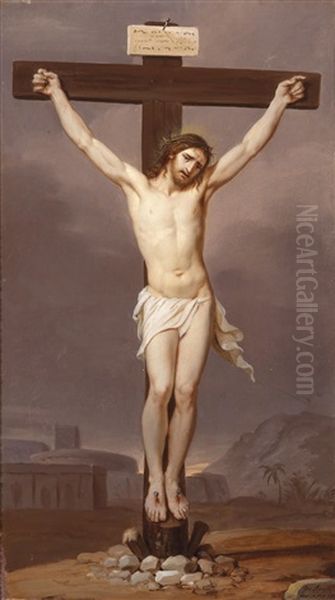 Christus Am Kreuz Oil Painting by Josef Arnold the Elder